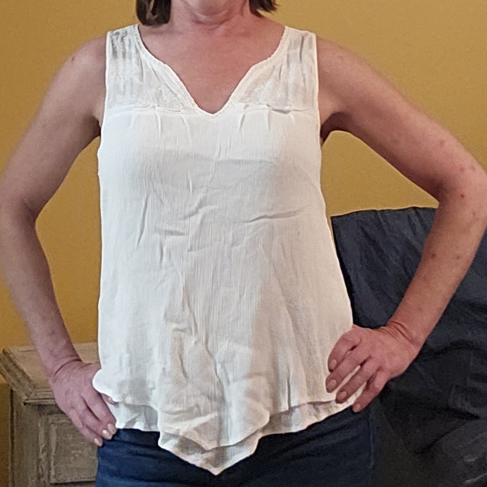 Flowy, lacey tank by Democracy